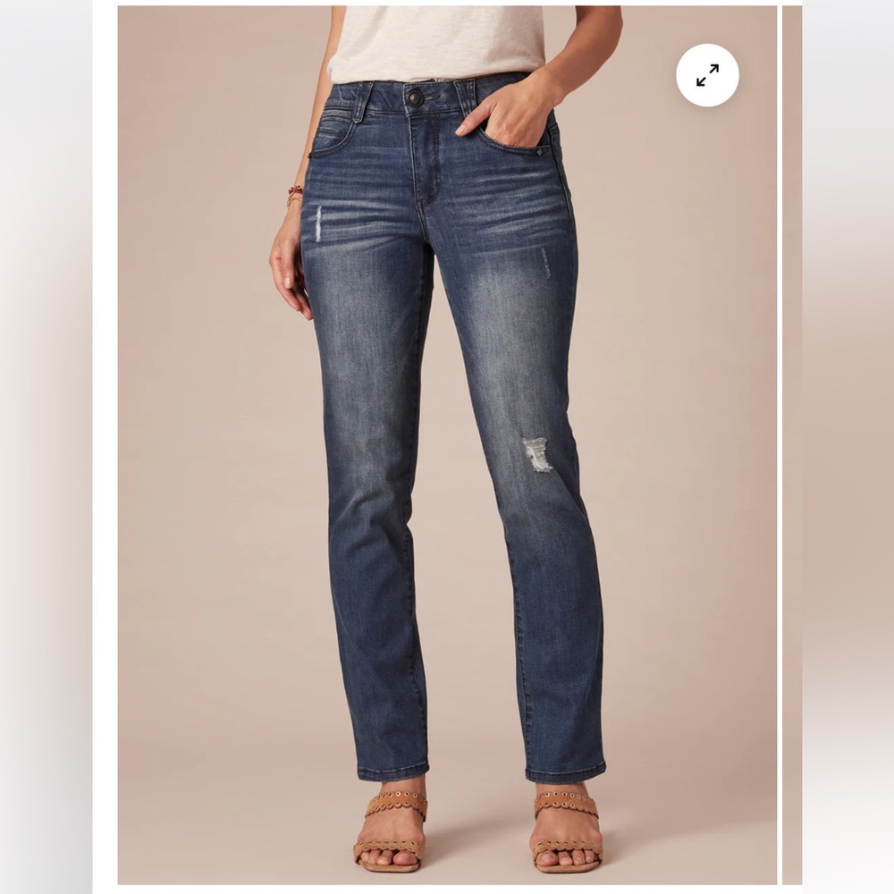 Democracy Ab"solution® Distressed Blue Vintage Denim Straight Leg Jeans